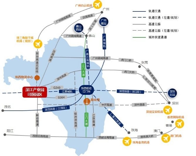 广东江门江海区设备五金模具机械加工厂房库房网中南高科